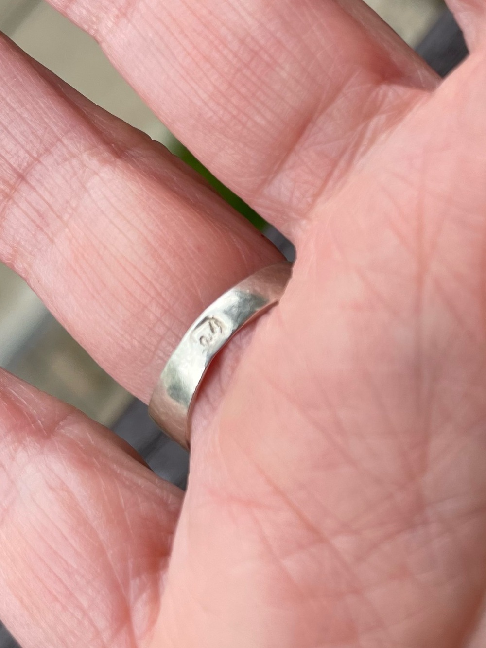Vintage Mexican Signed Turquoise Signet Minimalist Ring in Sterling Silver, 6.5 - Picture 3 of 15
